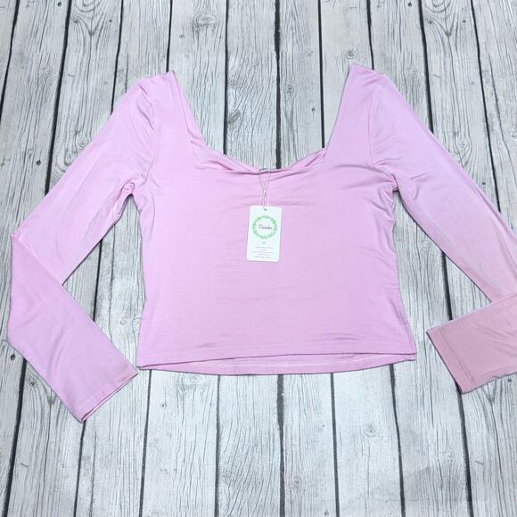 NWT Cioatin Y2K Crop Top Light Pink Size Medium - Picture 4 of 4